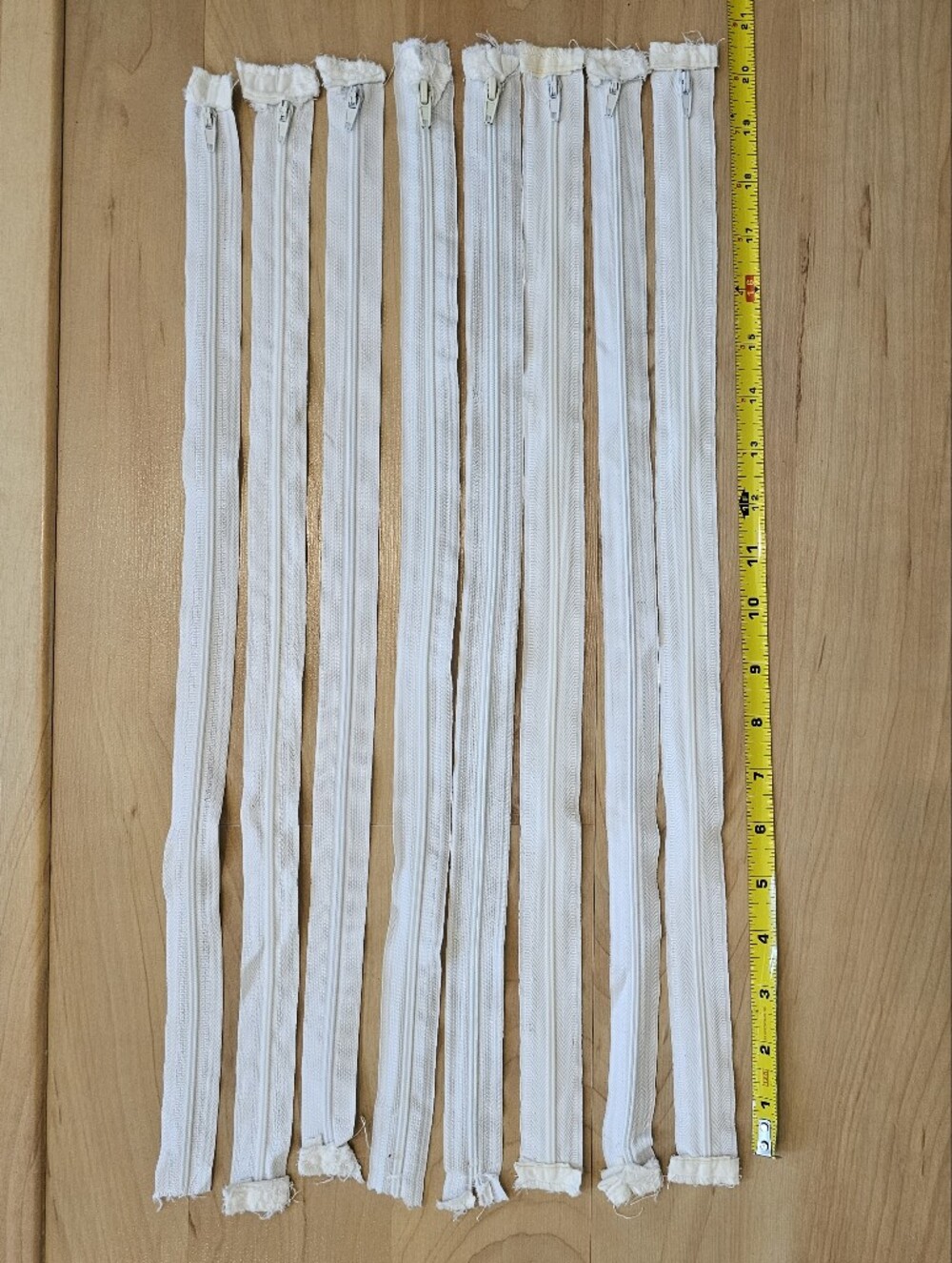 Zippers Reclaimed Salvage Sewing Craft Lot of 8